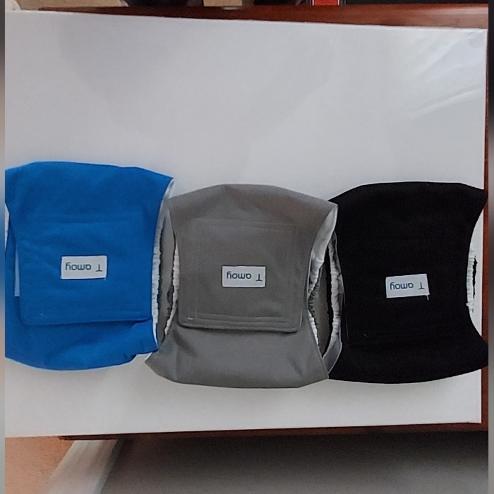 Teamoy Reusable Wrap Diapers for Male Dogs Washable Puppy Belly Band